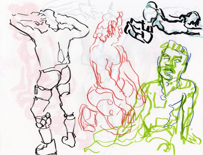 2 minute poses - gesture drawings