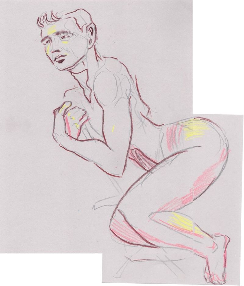 Stitched together two papers together to get Sergey on a chair