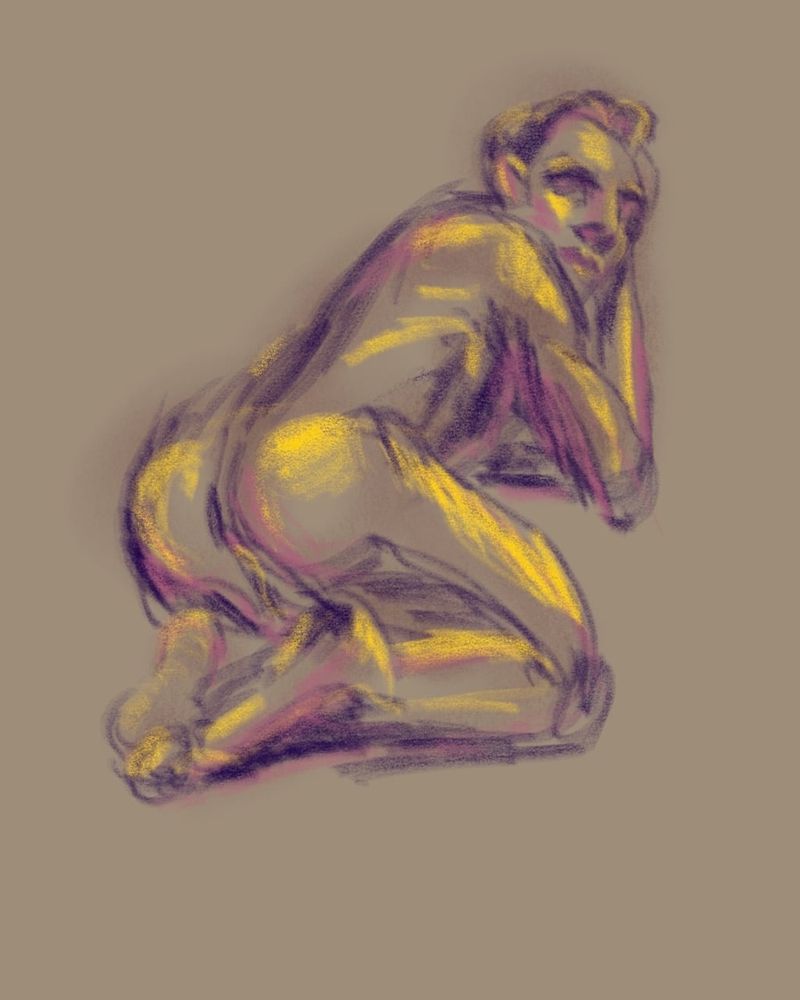 A drawing of Jake in Procreate