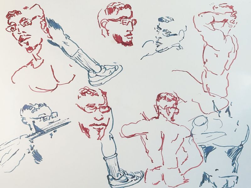 2-minute warmup gesture sketches
