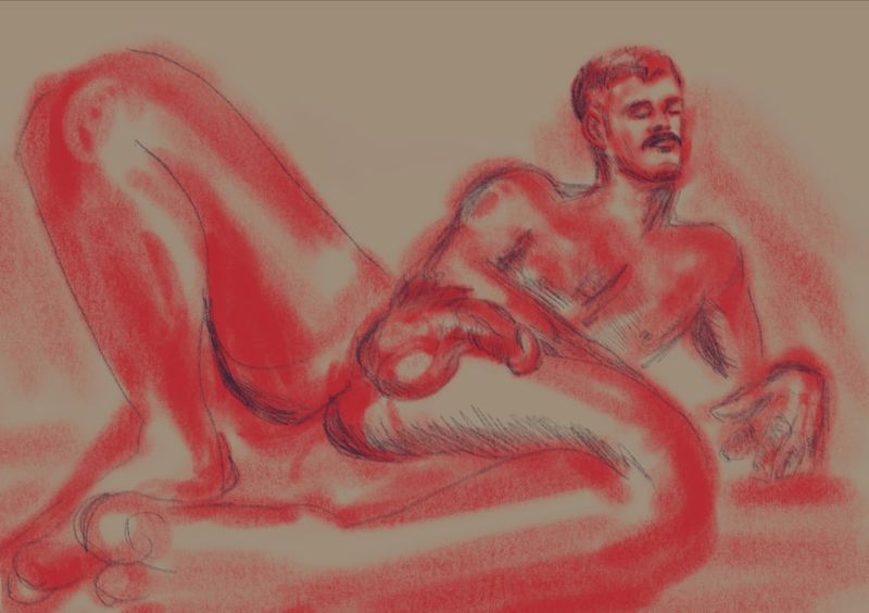 20 minute pose, digital charcoal on iPad