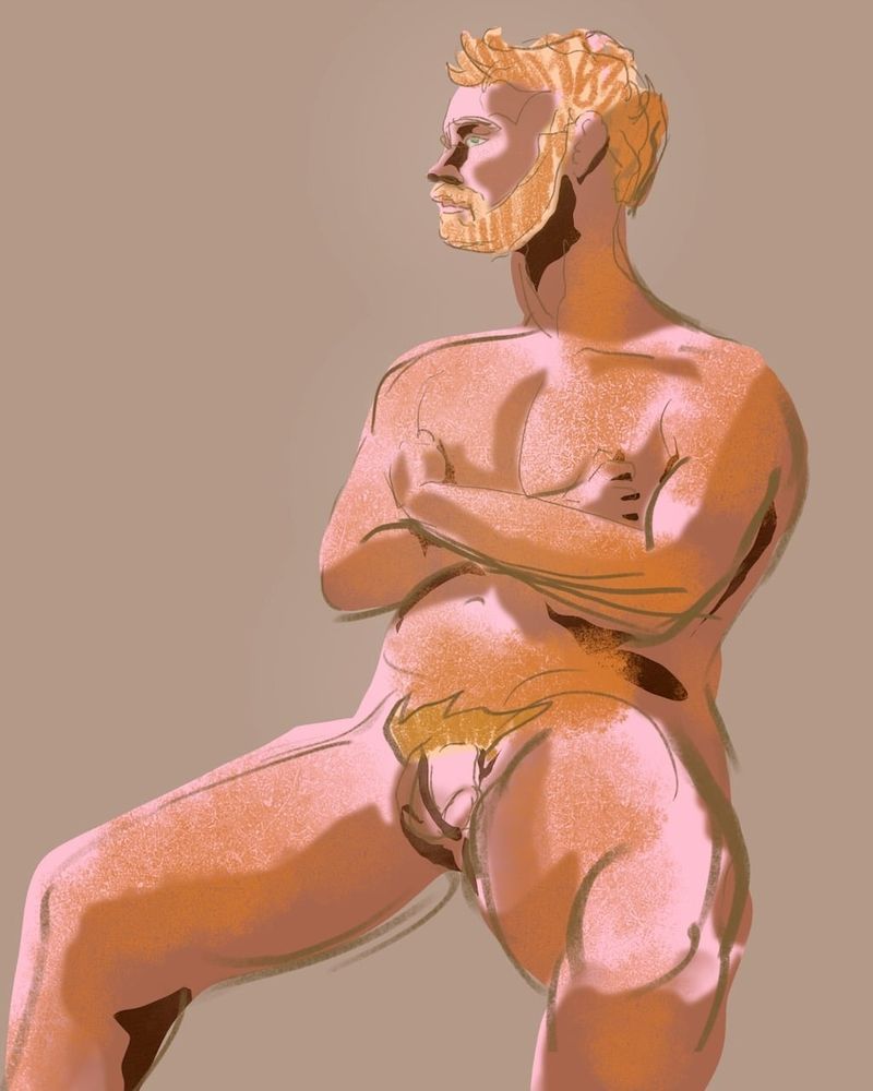 Seated drawing in Procreate