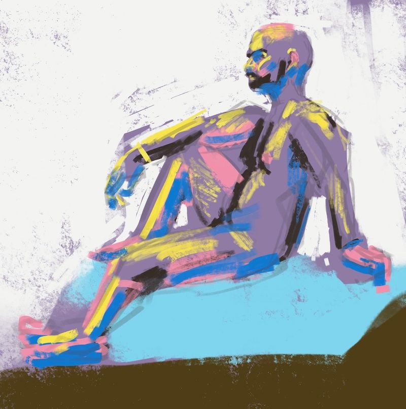 Digital drawing of Hassan in Procreate