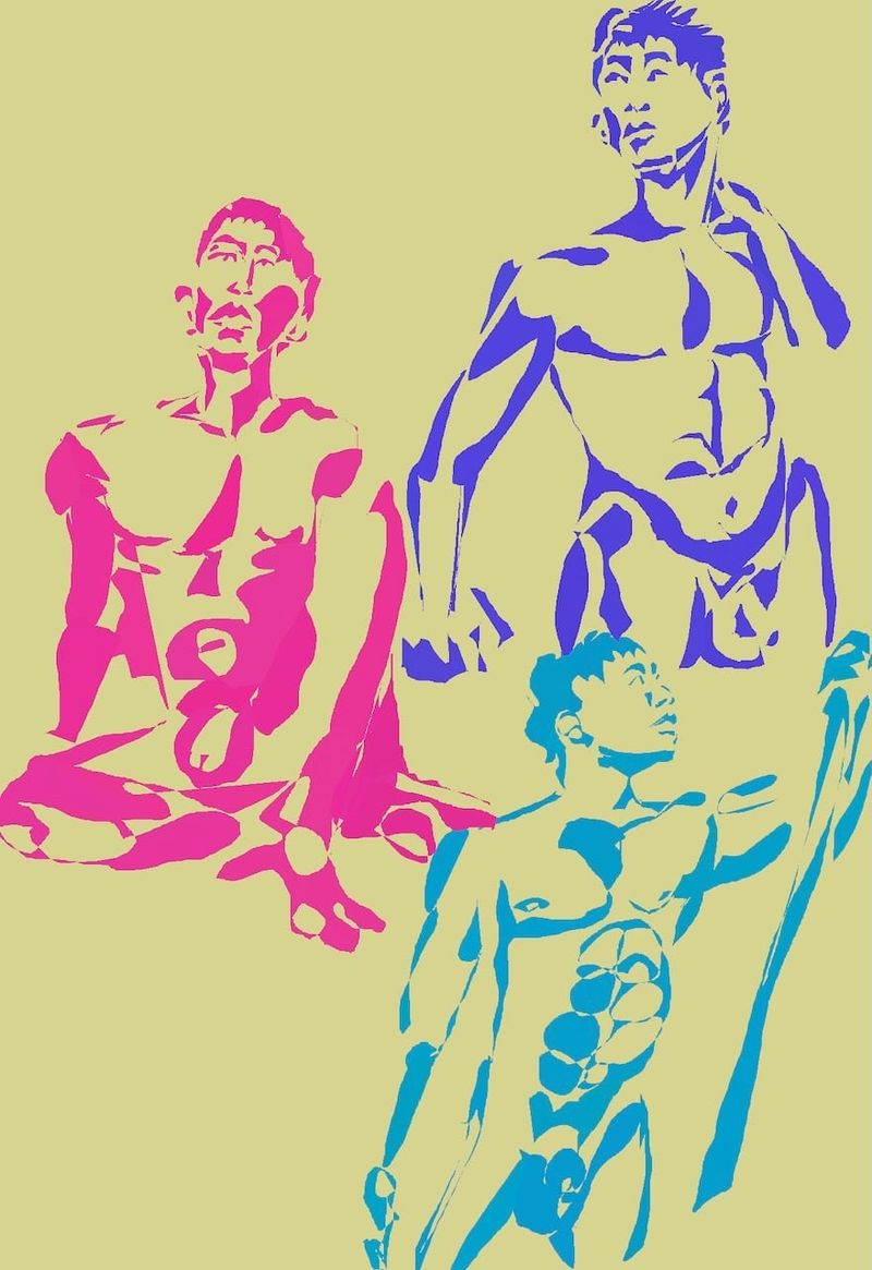 5 minute gesture drawings in heavypaint