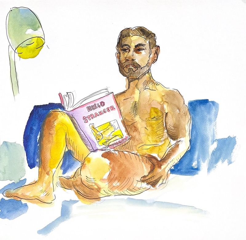 Manuel reads from his book