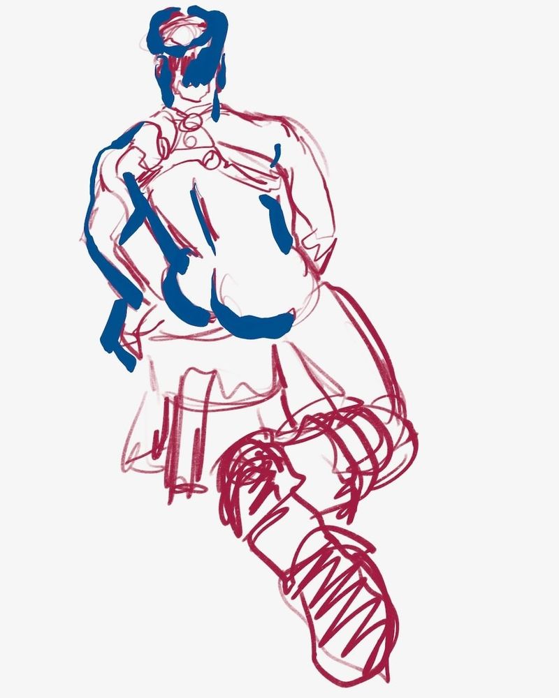 A 5 minute pose of Gabriel with one of his shoes in extreme foreshortening