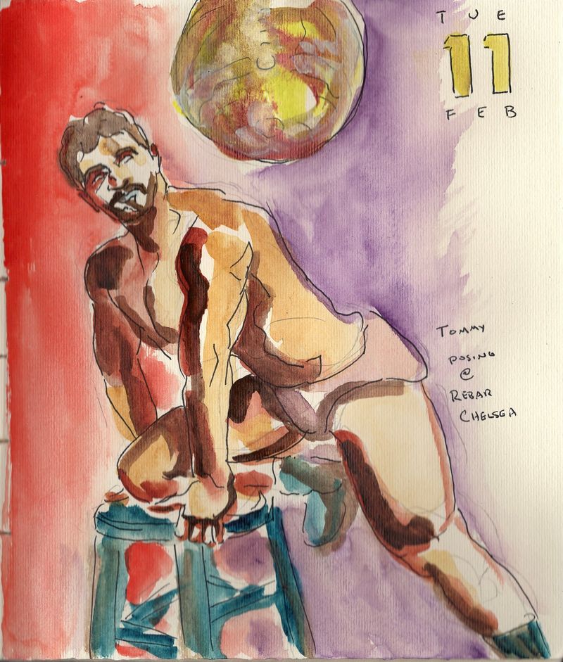 My sketchbook entry watercolor of Tommy