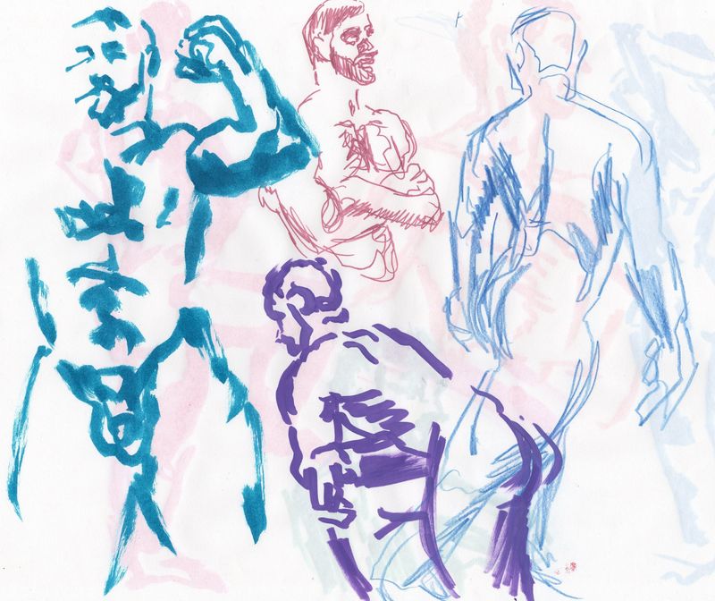 Warmup 2 minute drawings of Tommy.