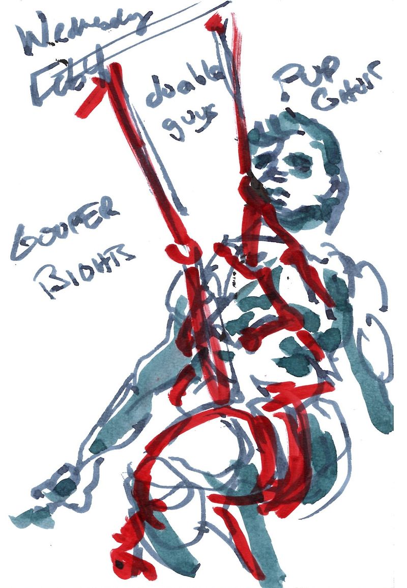 Journal sketch from the drawing session