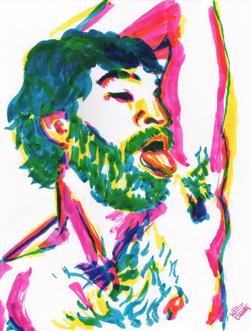 Gaby held this pose for 10 minutes- watercolor marker on bristol