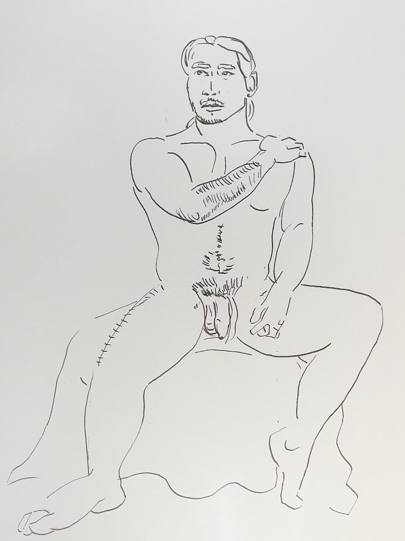 A fountain pen sketch of Raf.