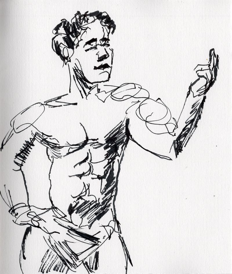 5 minute fountain pen sketch