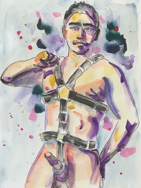 A portrait of Duncan Ku, painted from a reference photo.