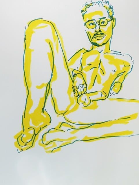 Ethan with a knee up