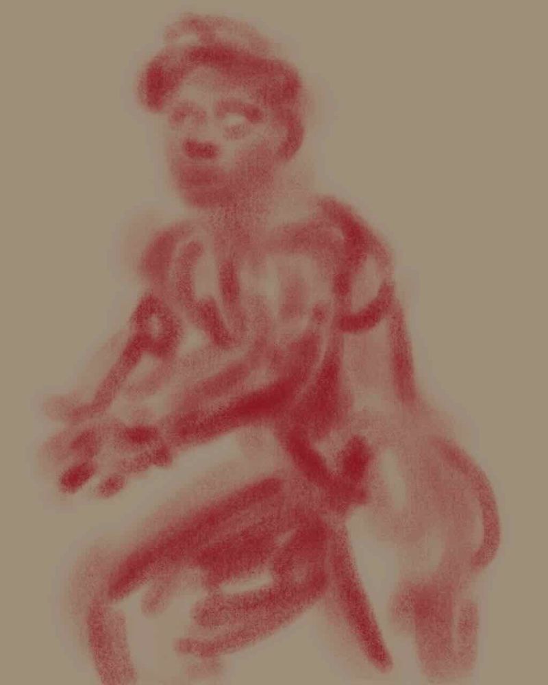 5 minute digital charcoal drawing