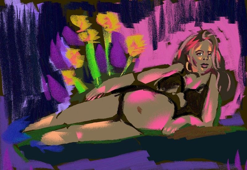 A pregnant second model