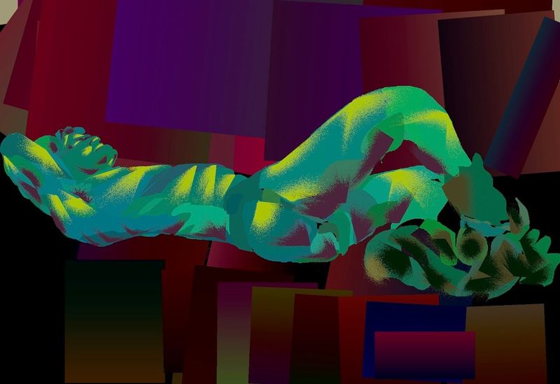 20 minute pose- digital drawing in HeavyPaint