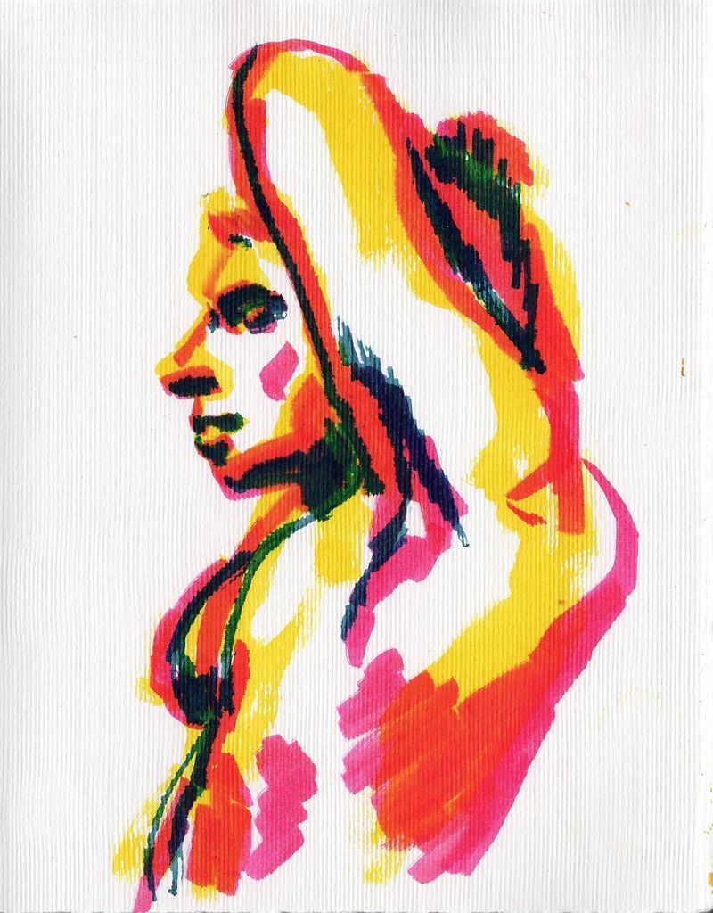 A 5 minute watercolor marker drawing in my sketchbook.