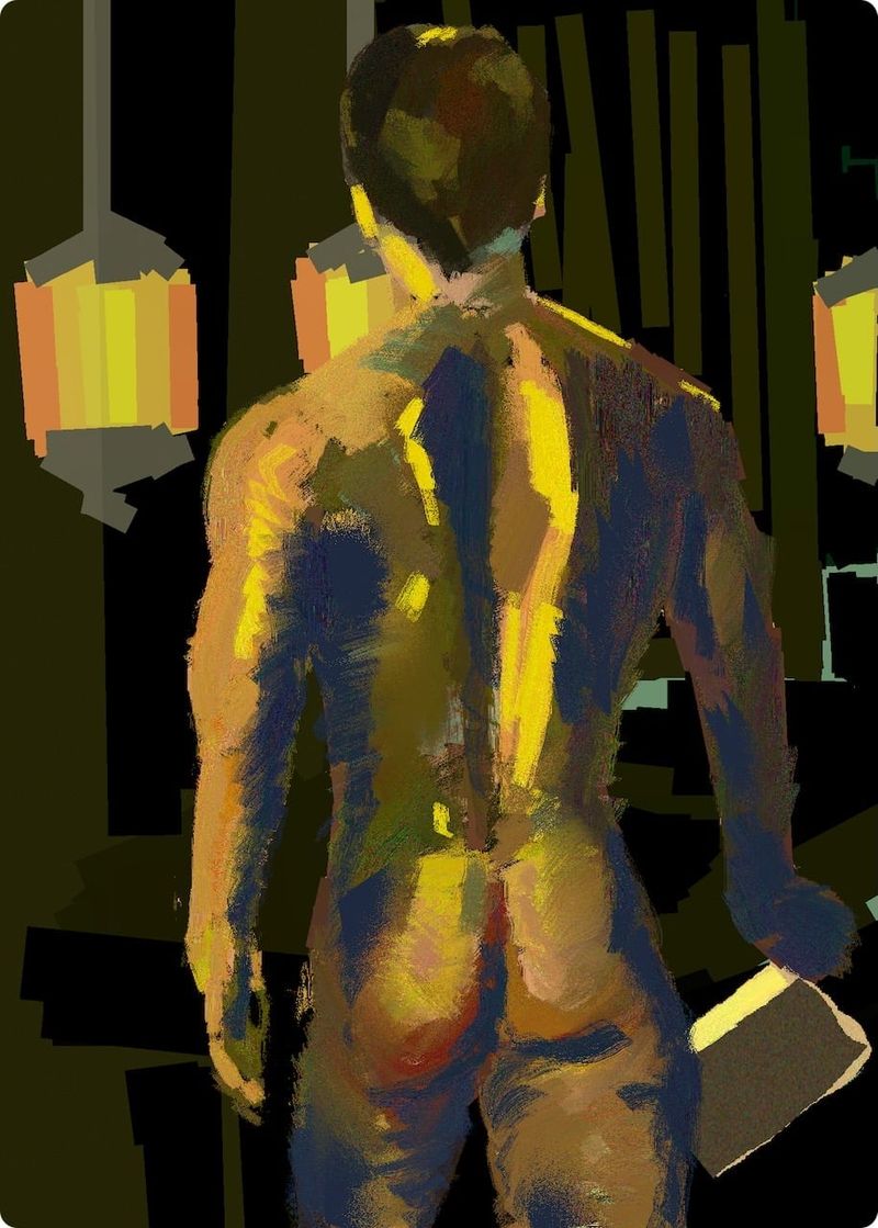 A heavypaint iPad drawing from a tv still from The White Lotus