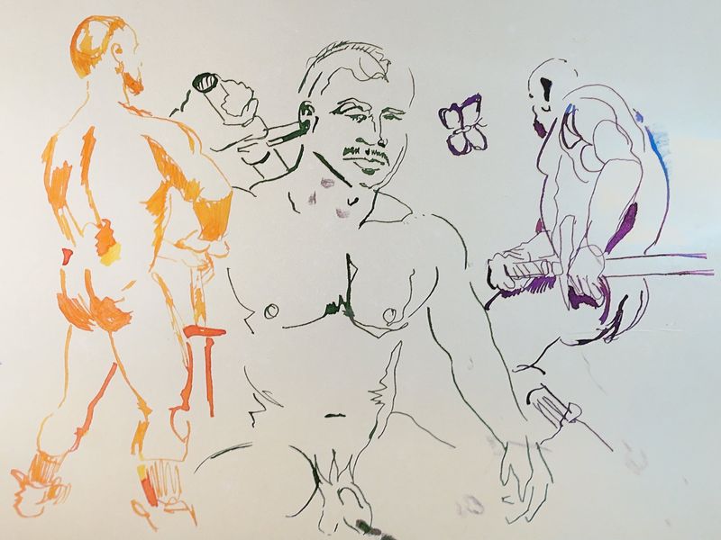 5-minute warmup gesture sketches of Michael.