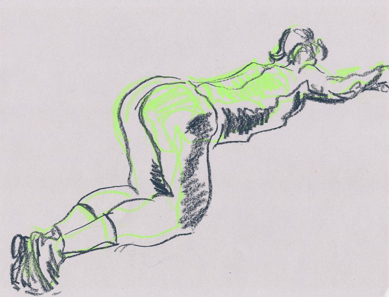 5 minute pose- crayon