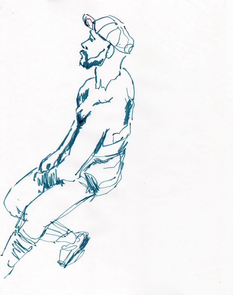 Fountain pen drawing- 5 minute pose.