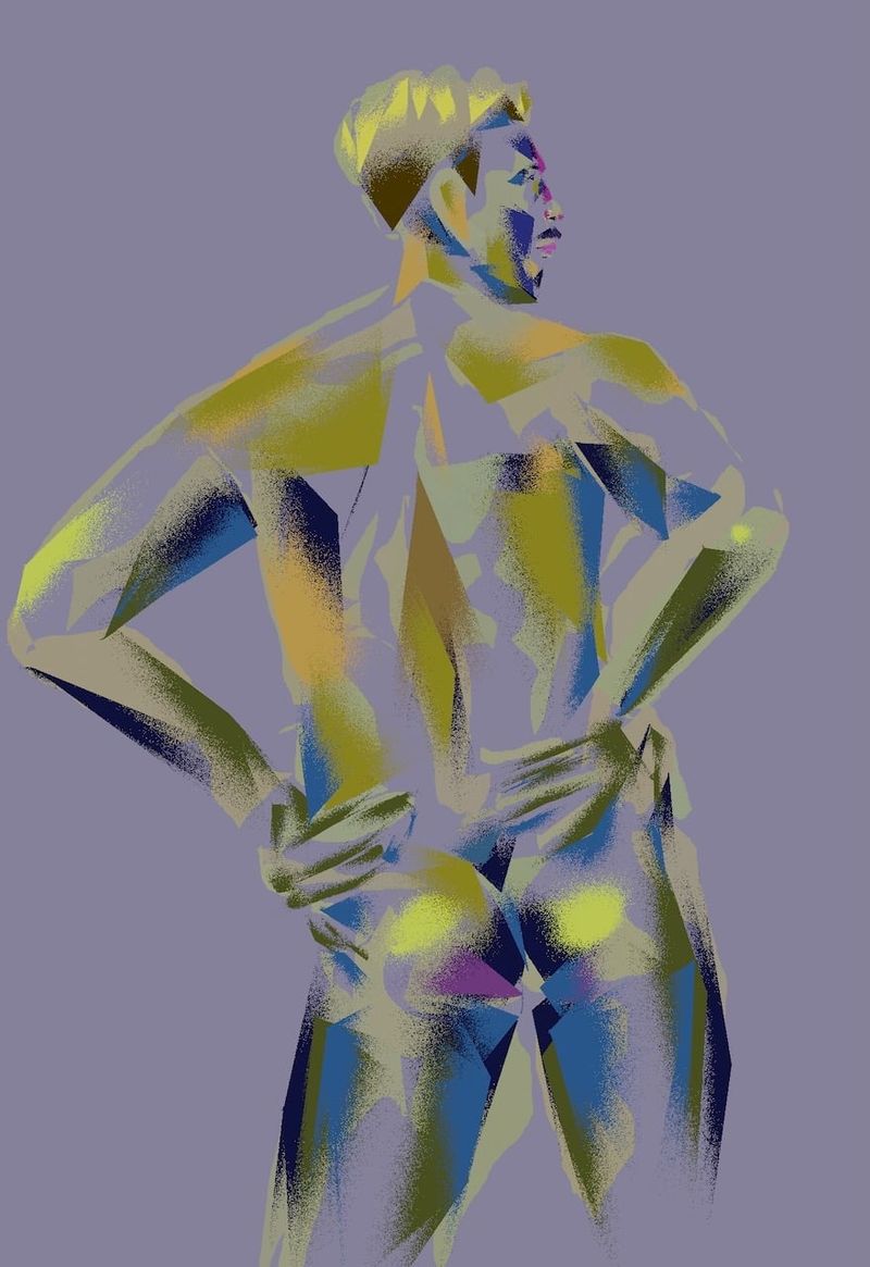 A 15 minute pose- drawing of Angel in HEAVYPAINT