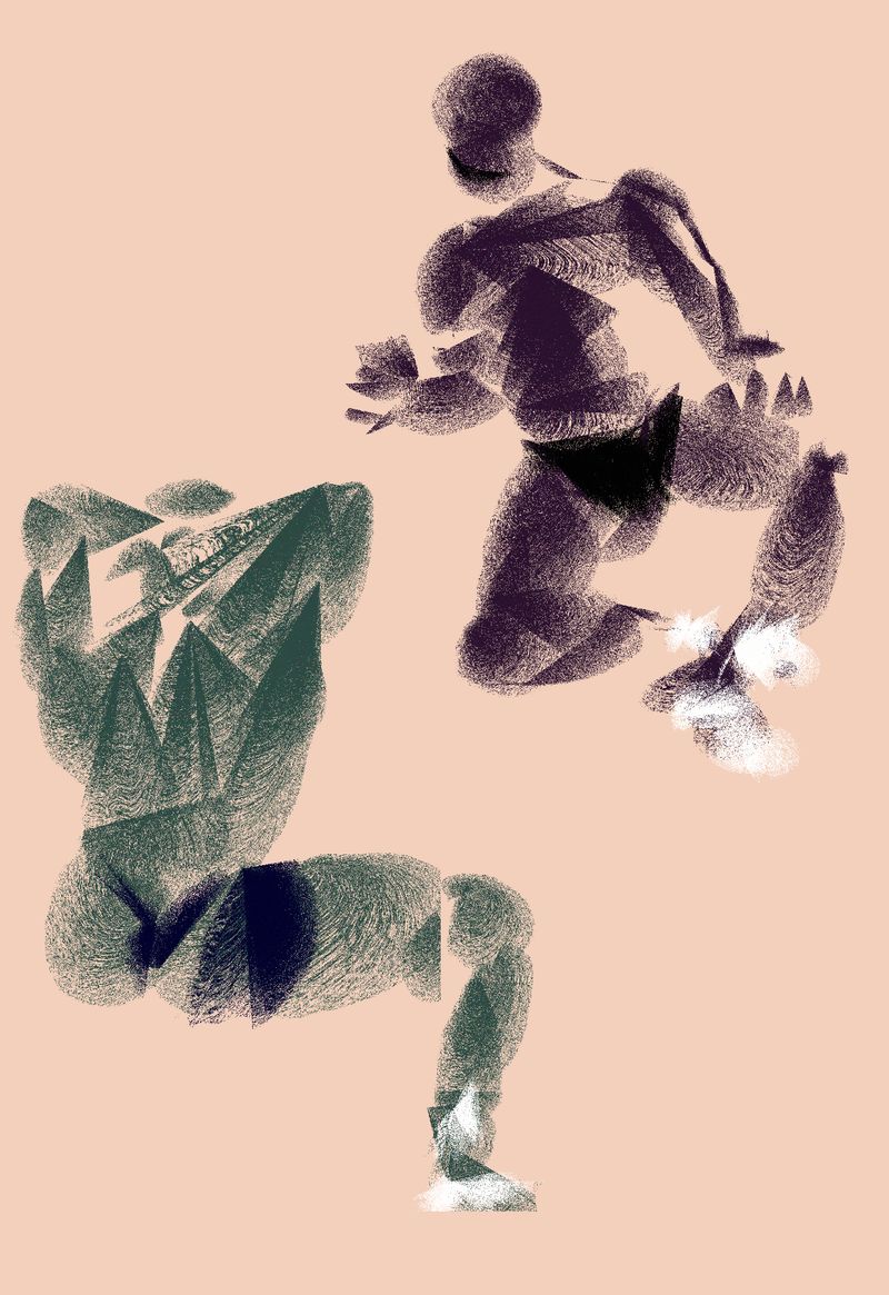 2-minute warmup gesture drawings of Leo in HEAVYPAINT on iPad.