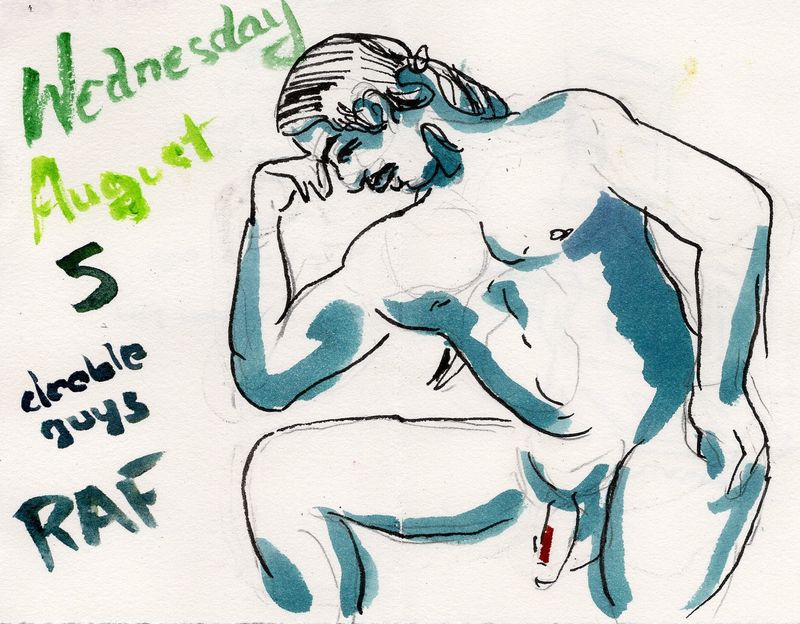 Journal sketches from the Raf drawing session.