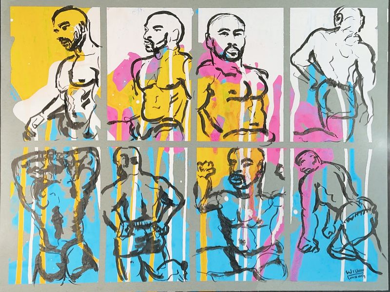 2-minute warmup gesture drawings of Leo.