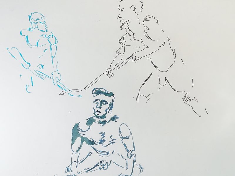 Warmup drawing of both models