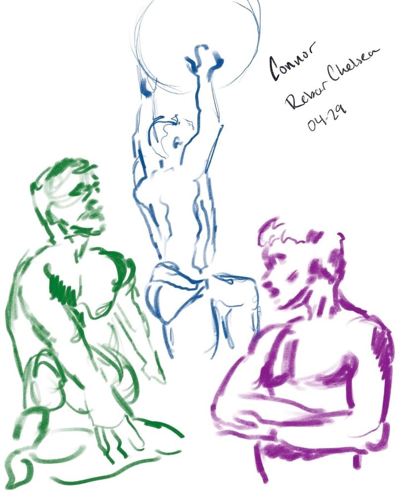 2 minute warmup gestures in procreate