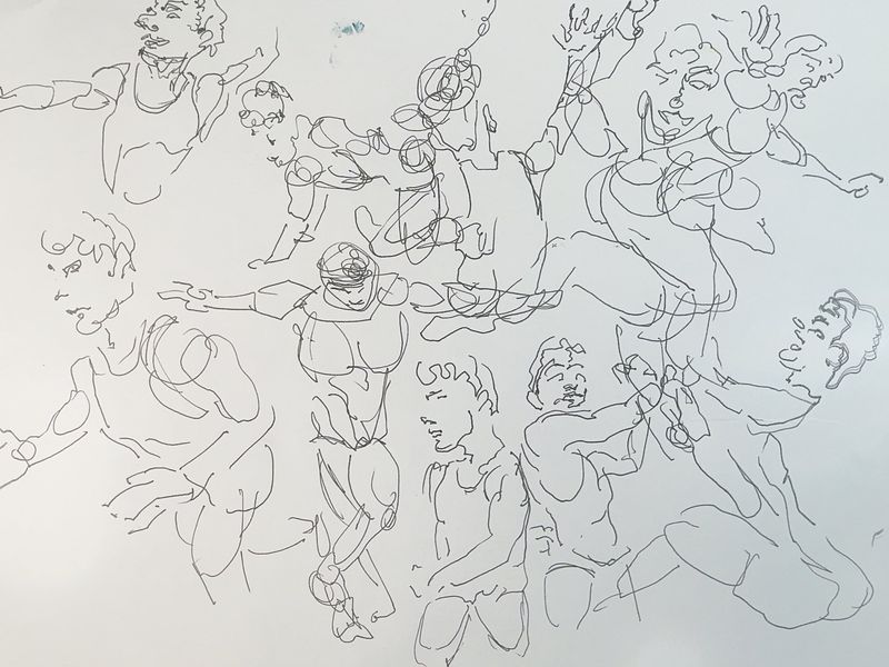 1-minute warmup gesture sketches