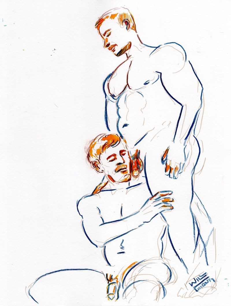 Dip Pen and Colored Pencil on Bristol