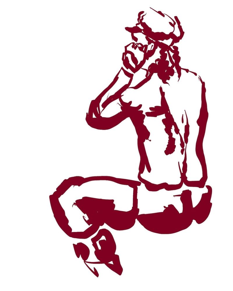 A digital drawing of hector from a 5 minute pose.