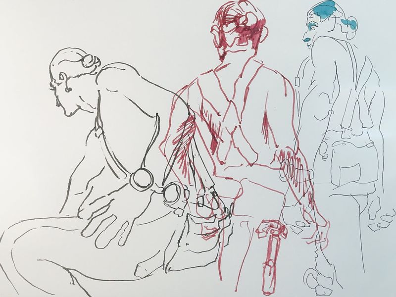 5-minute warmup gesture drawings.