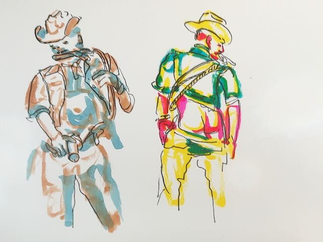 Ten-minute warmup gesture drawings of Sir Kirk.