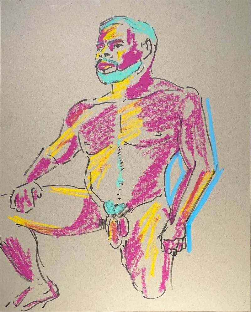 A Crayon drawing of Clay