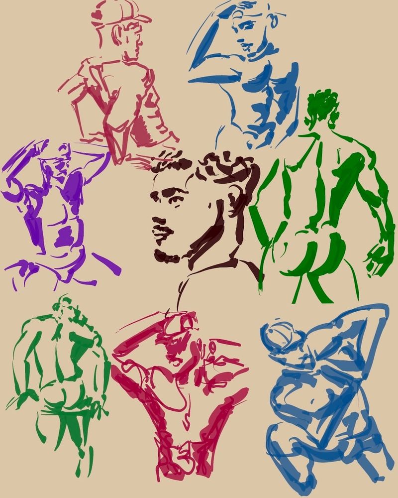 2 Minute gesture drawings of Izaiah