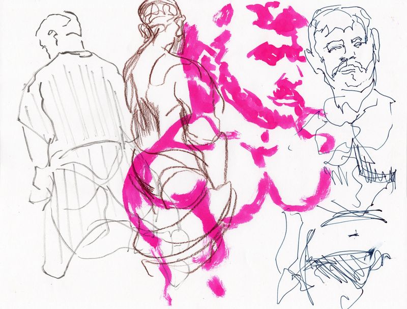 2 nminute gesture drawings of Michael