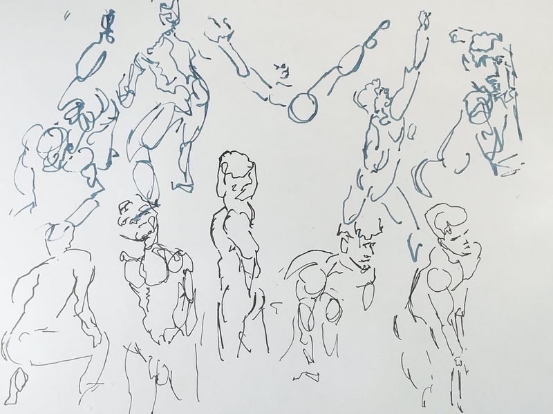 30-second warmup gesture sketches
