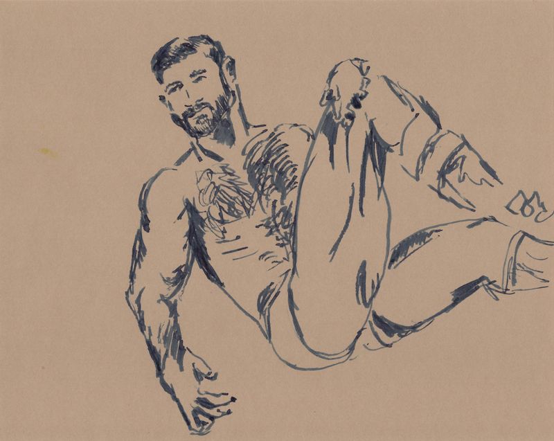 Fountain Pen drawing of tommy