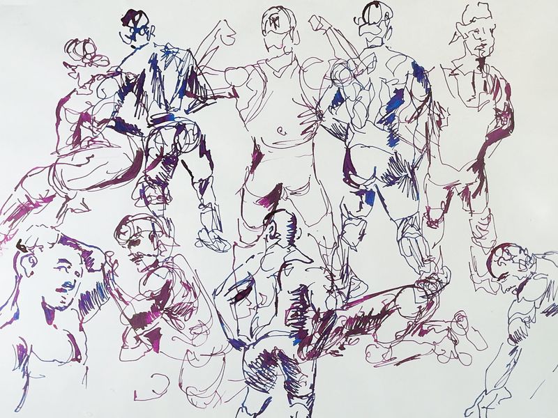 2-minute warmup gesture drawing