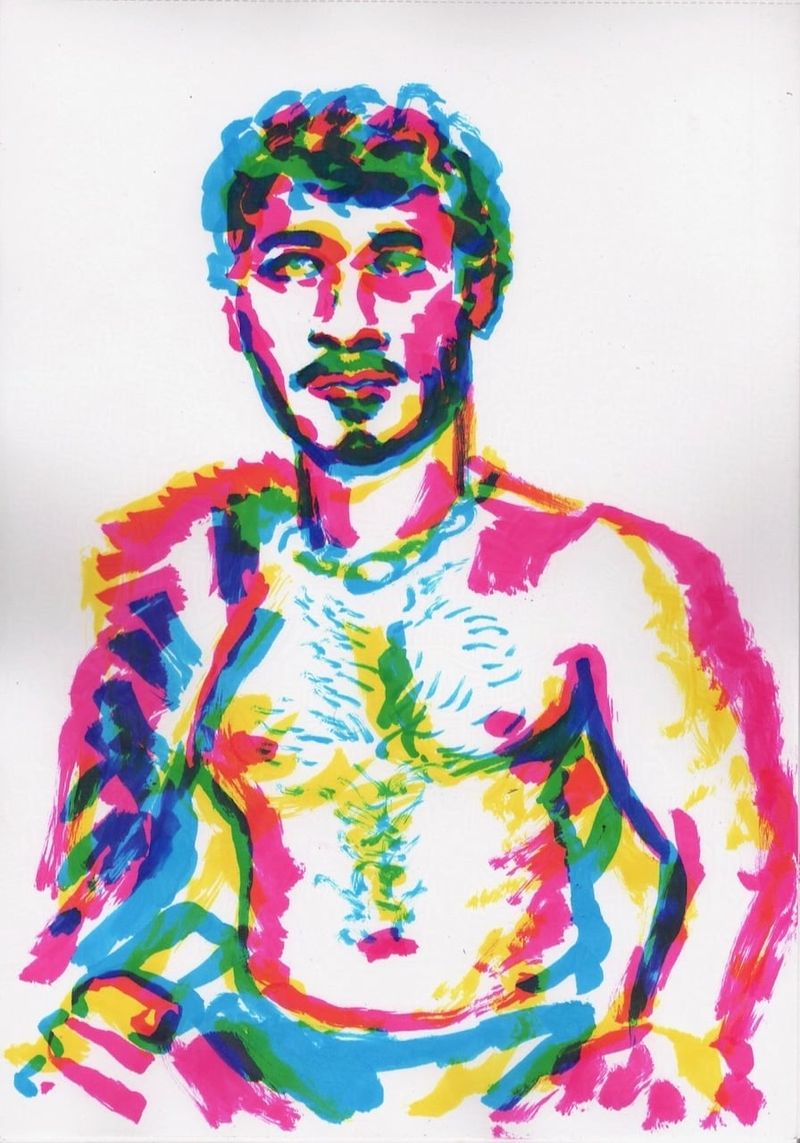 One of the non-iPad drawings I did that night was in watercolor markers - 5 minutes