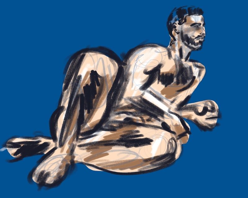 25 mintute pose- digital drawing in procreate.