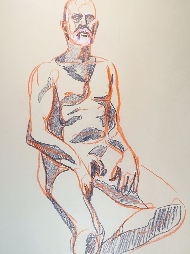 20-minute colored pencil drawing