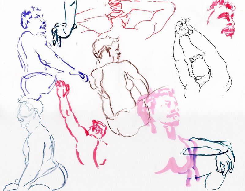 2 Minute warmup gesture drawings of Victor