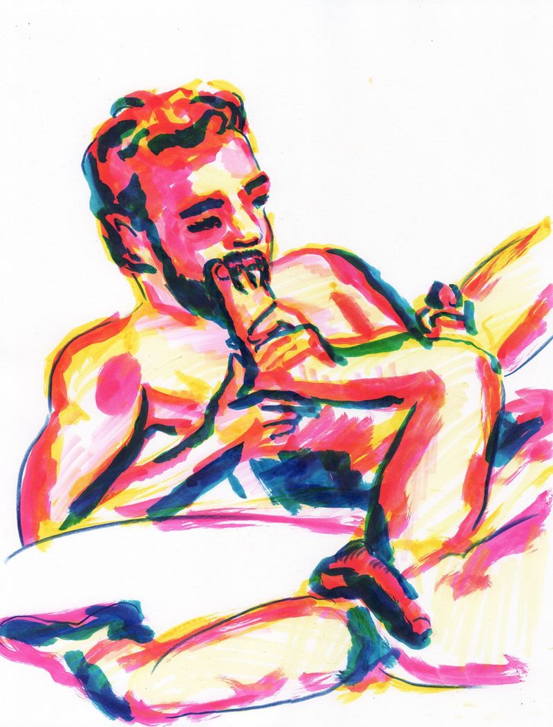 A drawing of Sergey and Guilherme