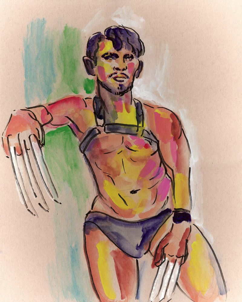 Jacked Bat with wolverine claws