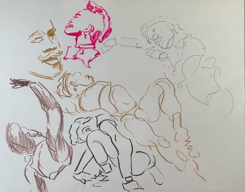 2 minute warmup drawings of Deandre